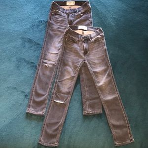 Jeans gray a&f super skinny slim soft stretch